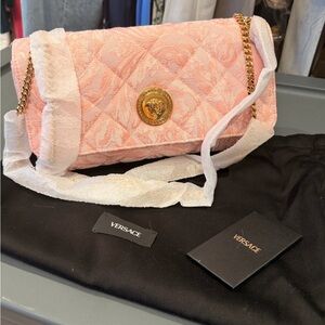 Versace Jacquard Pink Quilted Bag ( Brand new full set)